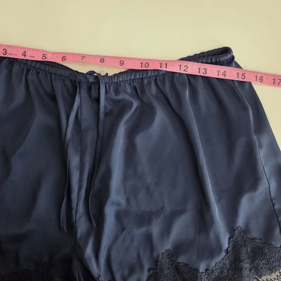 Abercrombie & Fitch Satin Lace Trim Cami Tank Short Set Pajama Set Nightie Set - Picture 11 of 13